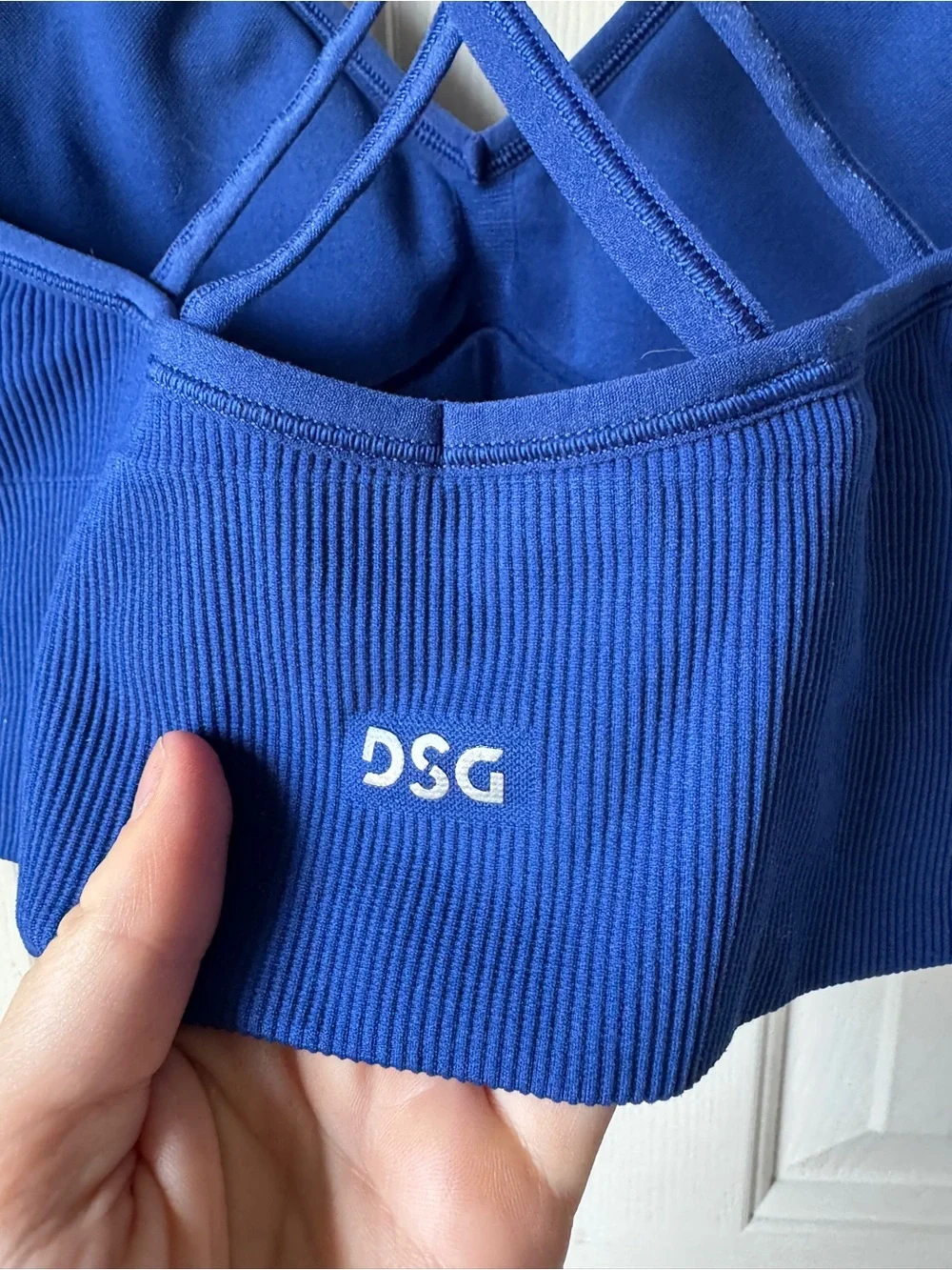 DSG Royal Blue Ribbed Strappy Sports Bra - Picture 3 of 4